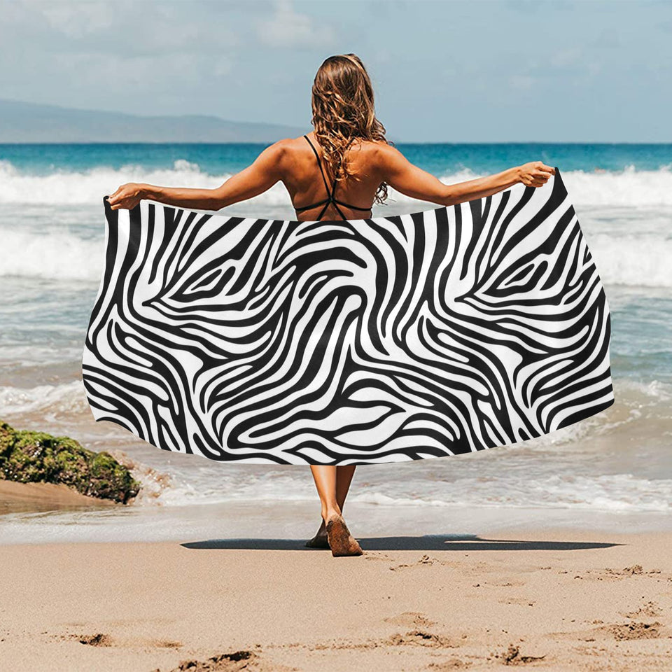 Zebra skin pattern Beach Towel