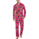Alien Pattern Print Design 03 Men's Long Pajama Set