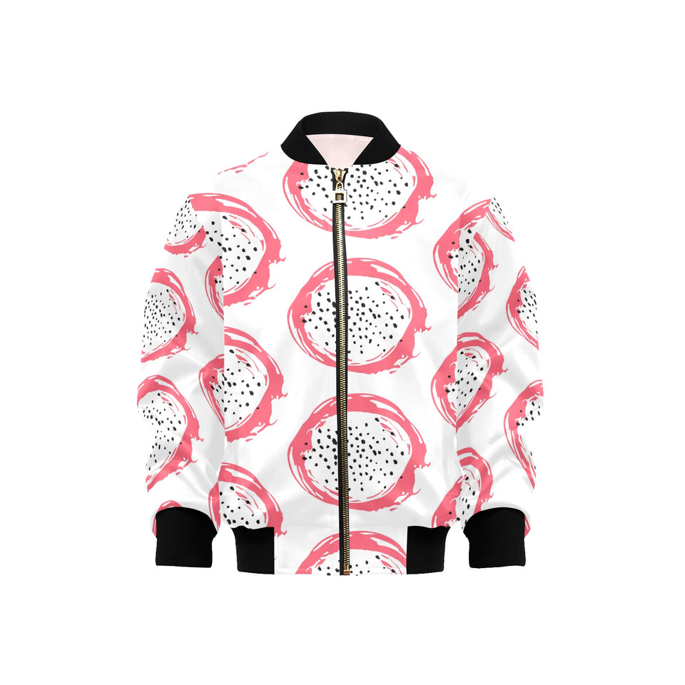 Hand drawn dragon fruit Kids' Boys' Girls' Bomber Jacket