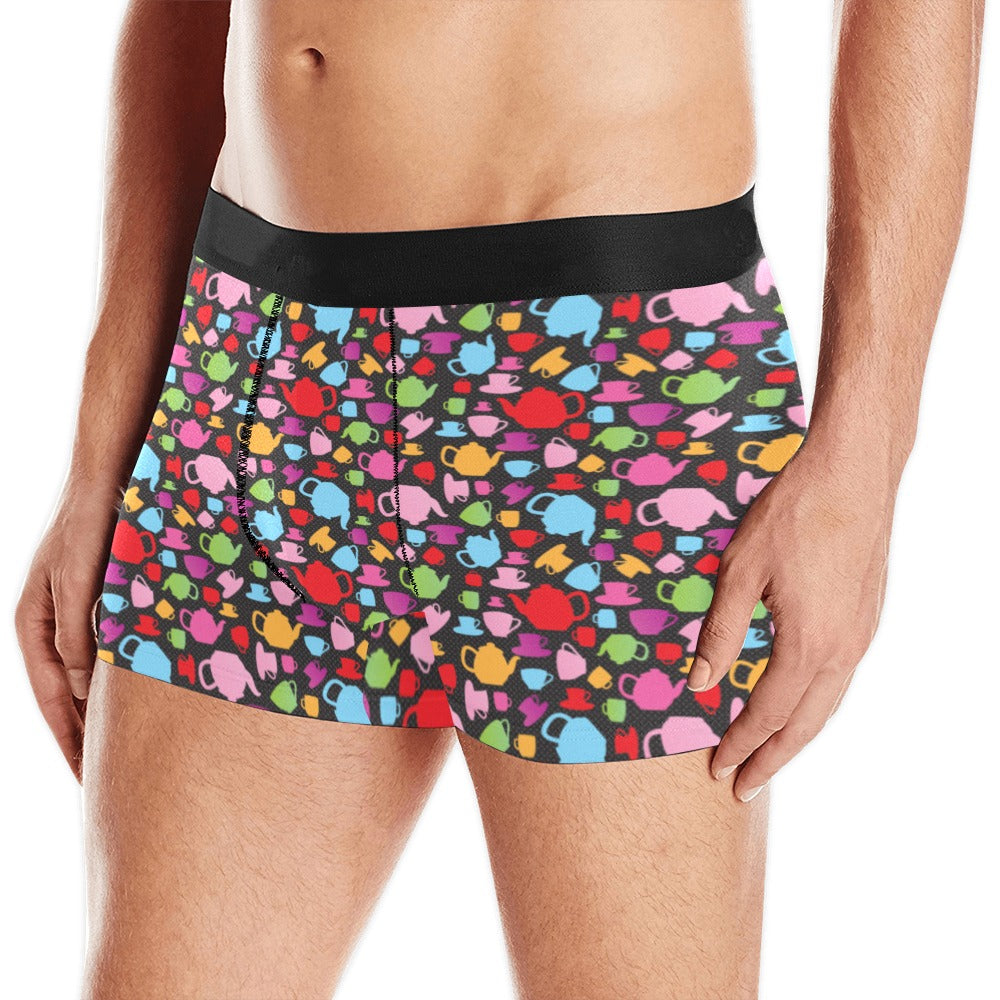 Tea pots Pattern Print Design 01 Men's All Over Print Boxer Briefs Men's Underwear
