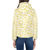 Potato Chips Pattern Print Design 02 Women's Padded Hooded Jacket