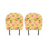 Grapefruit yellow background Car Headrest Cover