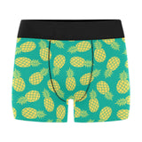 Pineapples pattern green background Men's All Over Print Boxer Briefs Men's Underwear