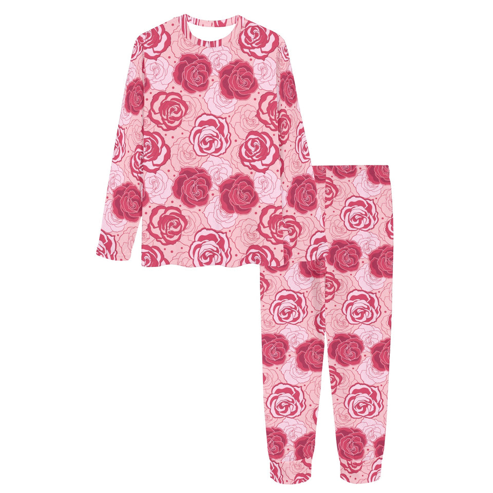 Rose Pattern Print Design 02 Women's All Over Print Pajama Set