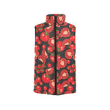 Tomato black background Women's Padded Vest