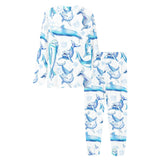 Watercolor dolphin pattern Women's All Over Print Pajama Set