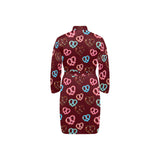 Pretzels Pattern Print Design 05 Men's Long Sleeve Belted Night Robe
