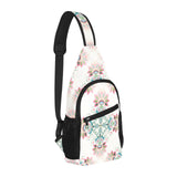 Square floral indian flower pattern All Over Print Chest Bag