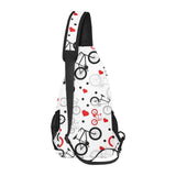 Bicycle Pattern Print Design 04 All Over Print Chest Bag
