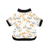 Cute beagle dog pattern background All Over Print Pet Dog Round Neck Fuzzy Shirt