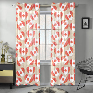 Canada Pattern Print Design 01 Gauze Curtain