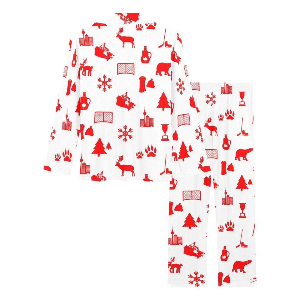 Canada Pattern Print Design 04 Women's Long Pajama Set