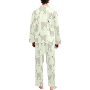 Little young goat pattern Men's Long Pajama Set