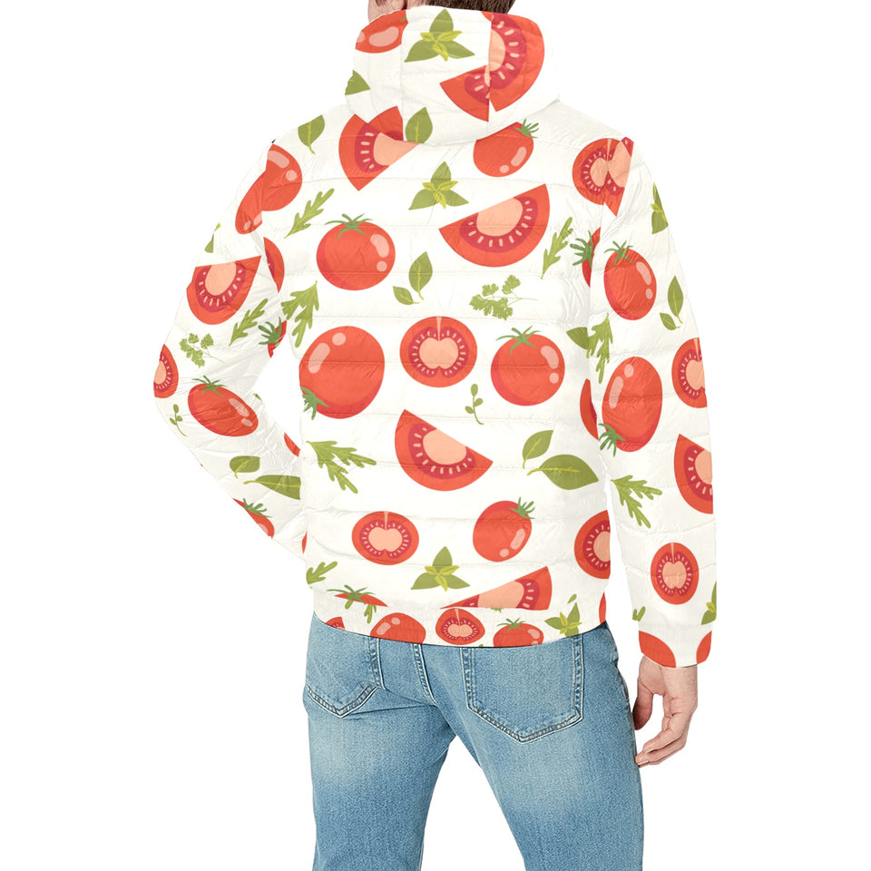 Tomato pattern Men's Padded Hooded Jacket