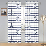 Anchor rope nautical pattern Gauze Curtain