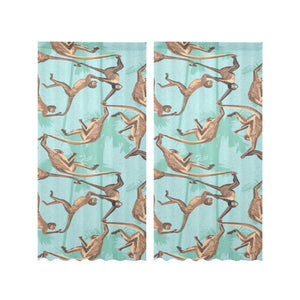 Monkey Palm tree background Gauze Curtain