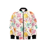 Clock butterfly pattern Kids' Boys' Girls' Bomber Jacket