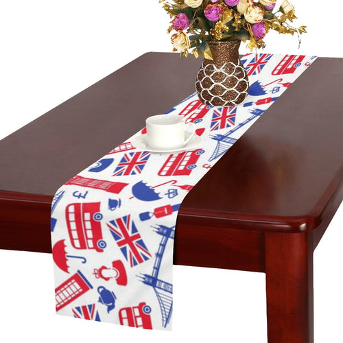 British Pattern Print Design 01 Table Runner