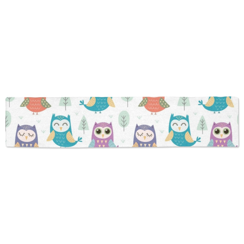 Cute owl pattern Table Runner
