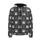 Piano Pattern Print Design 05 Men's Padded Hooded Jacket