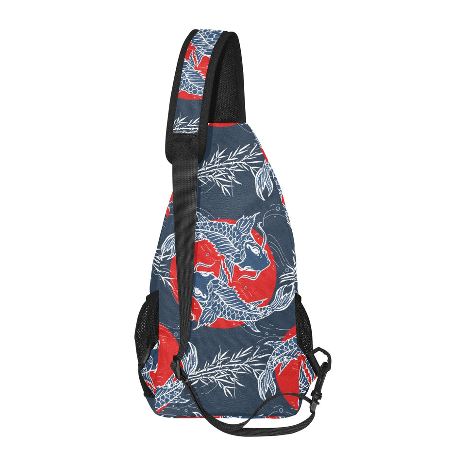 Koi Fish Carp Fishs hand drawn japanese art All Over Print Chest Bag