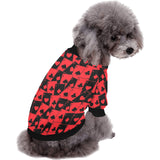 Casino Cards Suits Pattern Print Design 02 All Over Print Pet Dog Round Neck Fuzzy Shirt