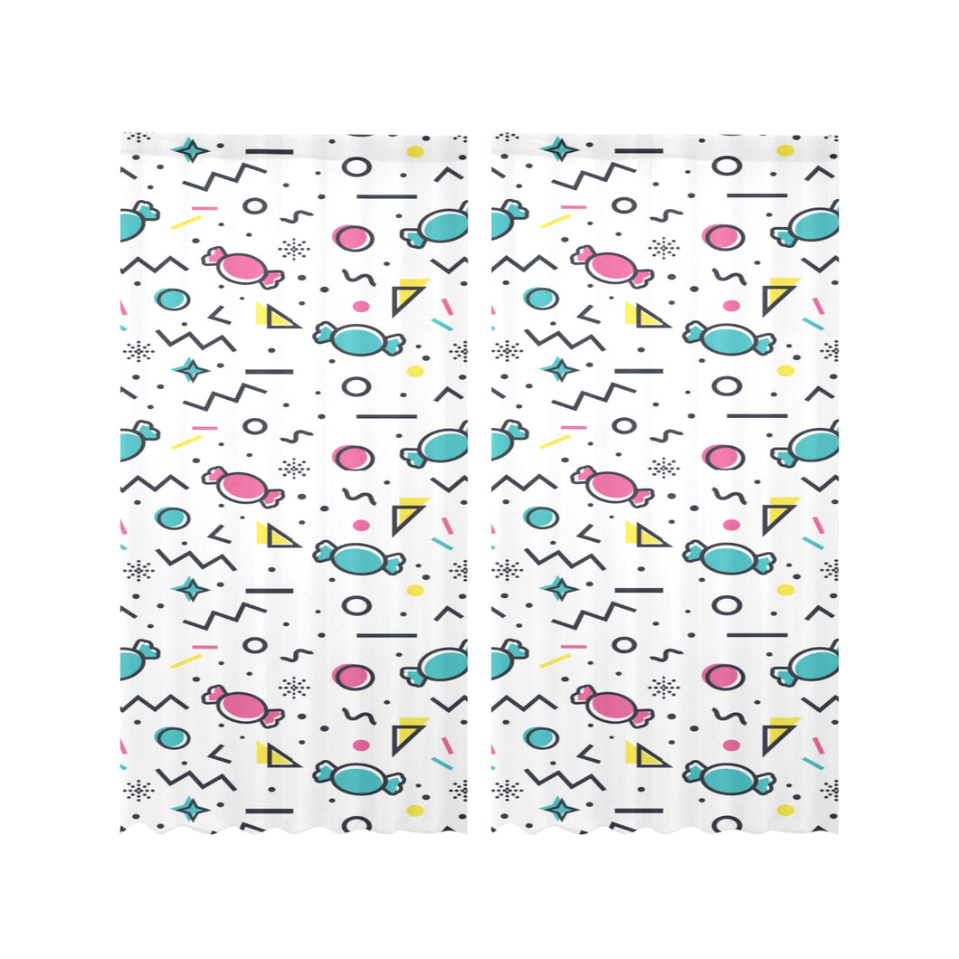 Candy design pattern Gauze Curtain