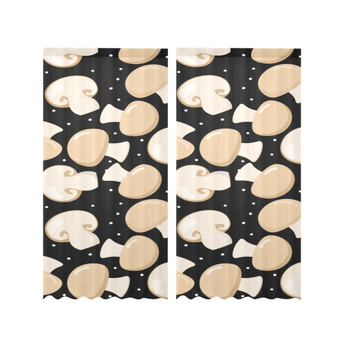Champignon mushroom pattern Gauze Curtain