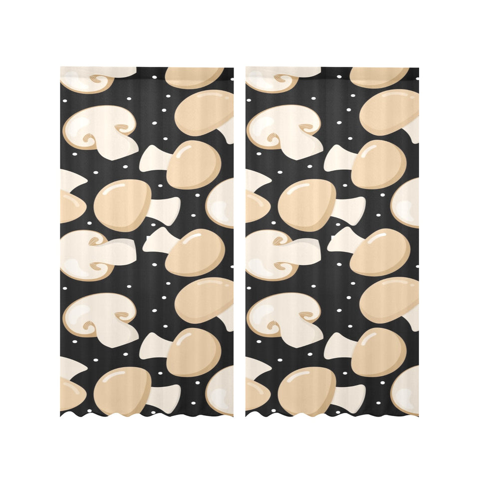 Champignon mushroom pattern Gauze Curtain