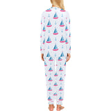 Sailboat anchor pattern Women's All Over Print Pajama Set
