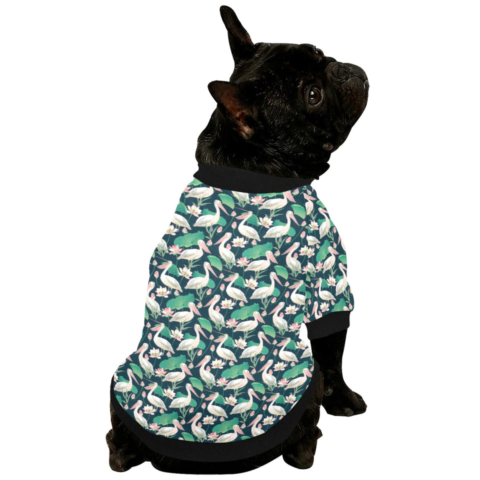 Pelican Pattern Print Design 03 All Over Print Pet Dog Round Neck Fuzzy Shirt