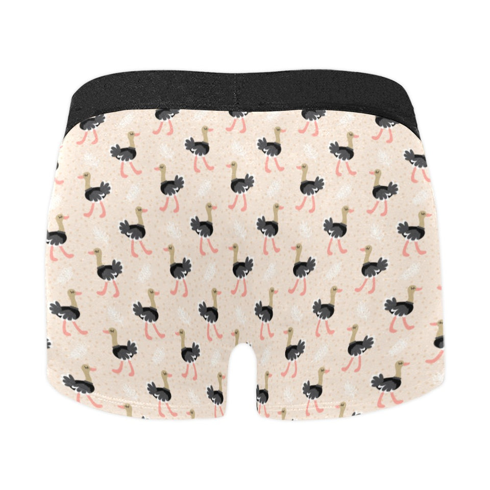 Ostrich Pattern Print Design 05 Men's All Over Print Boxer Briefs Men's Underwear