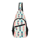 Surfboard Pattern Print Design 02 All Over Print Chest Bag