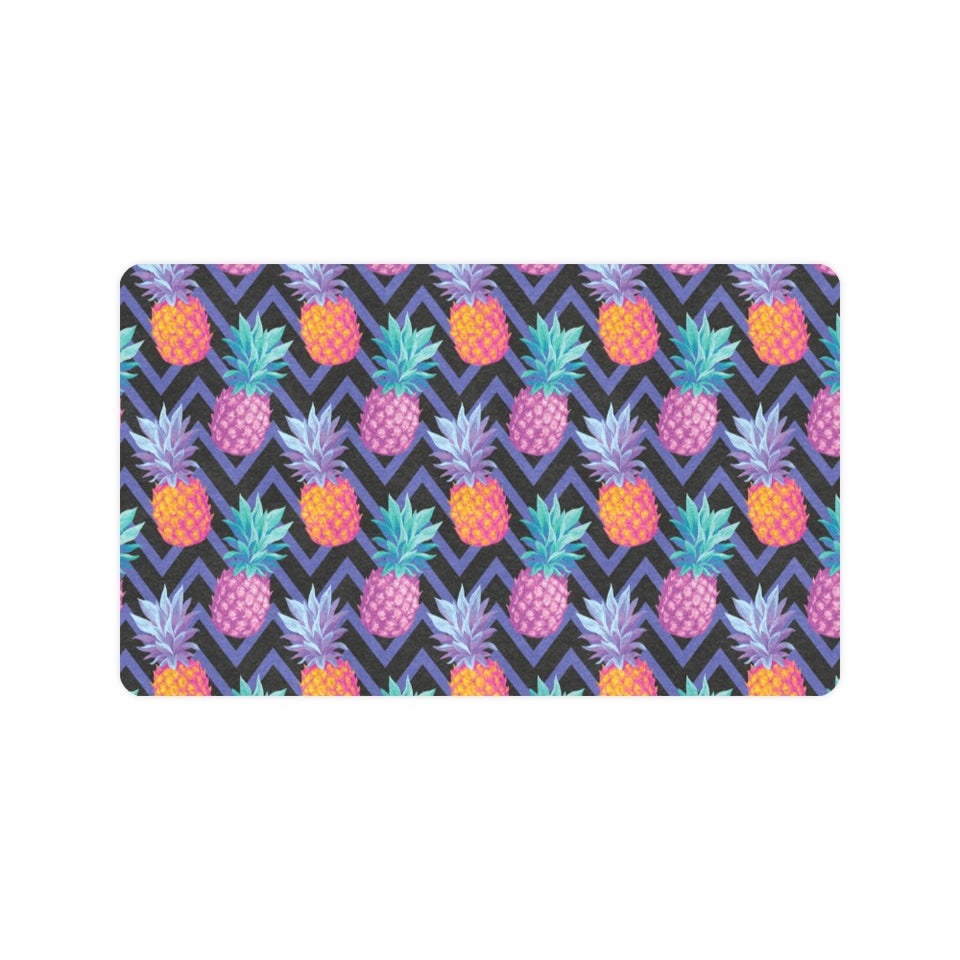 Pineapples pattern zigzag background Doormat