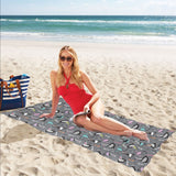 Ostrich Pattern Print Design 01 Beach Towel