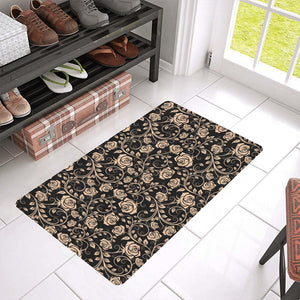 Rose Pattern Print Design 04 Doormat