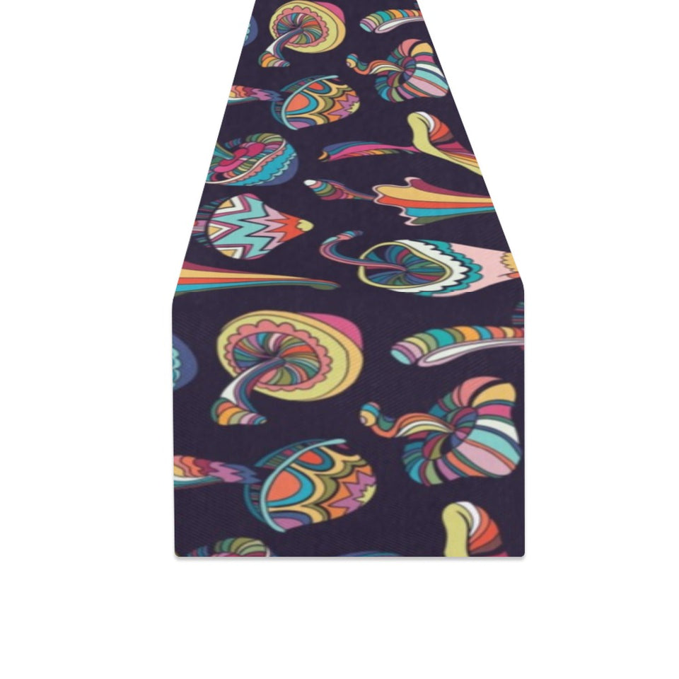 Colorful mushroom pattern Table Runner