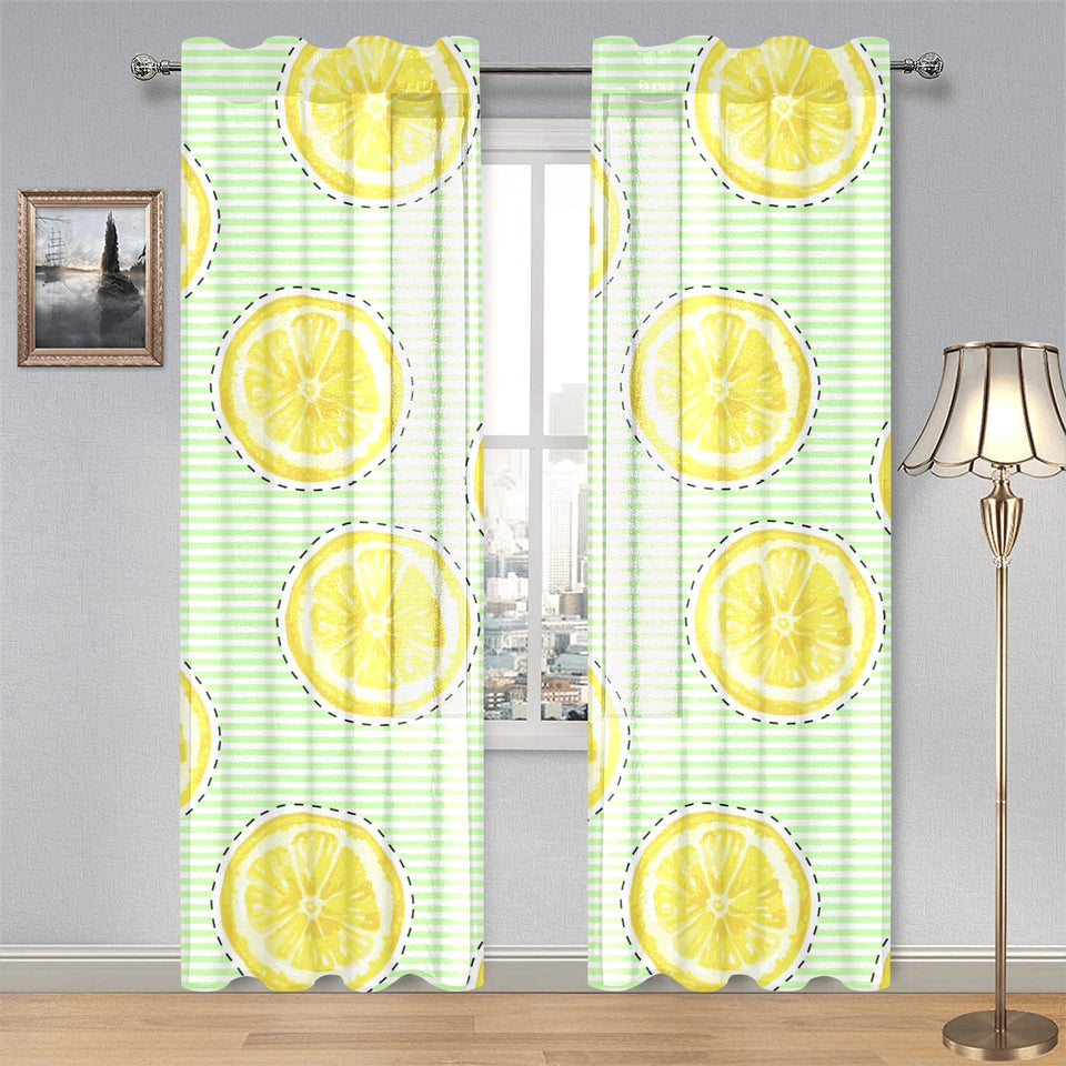 slice of lemon pattern Gauze Curtain
