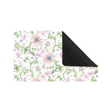 Beautiful pink lotus waterlily leaves pattern Doormat