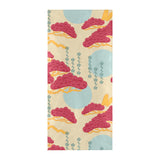 Red Bonsai gray sun japanese pattern Beach Towel