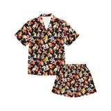 Goldfish Pattern Print Design 03 Kids' Boys' Girls' V-Neck Short Pajama Set