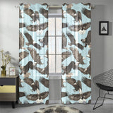 Eagle Pattern Print Design 01 Gauze Curtain