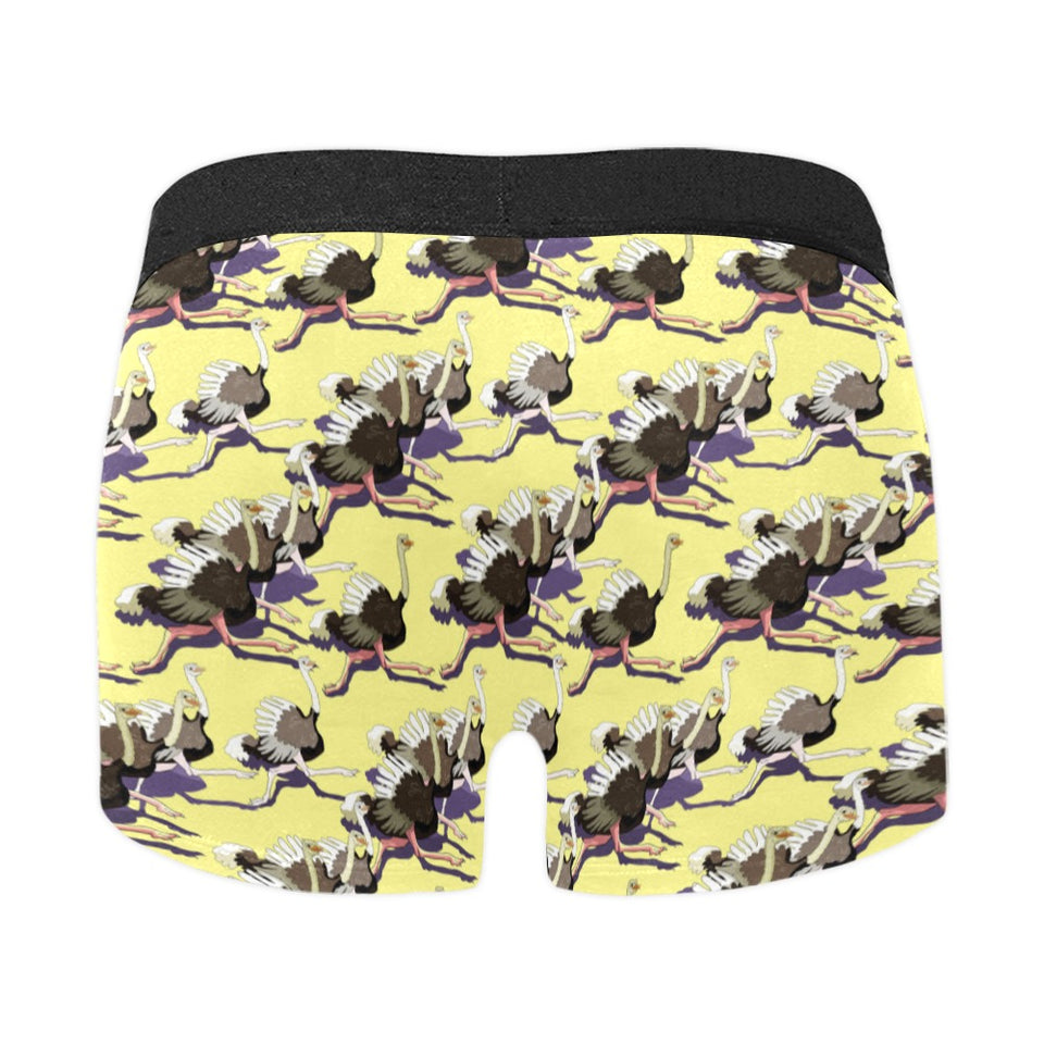 Ostrich Pattern Print Design 04 Men's All Over Print Boxer Briefs Men's Underwear