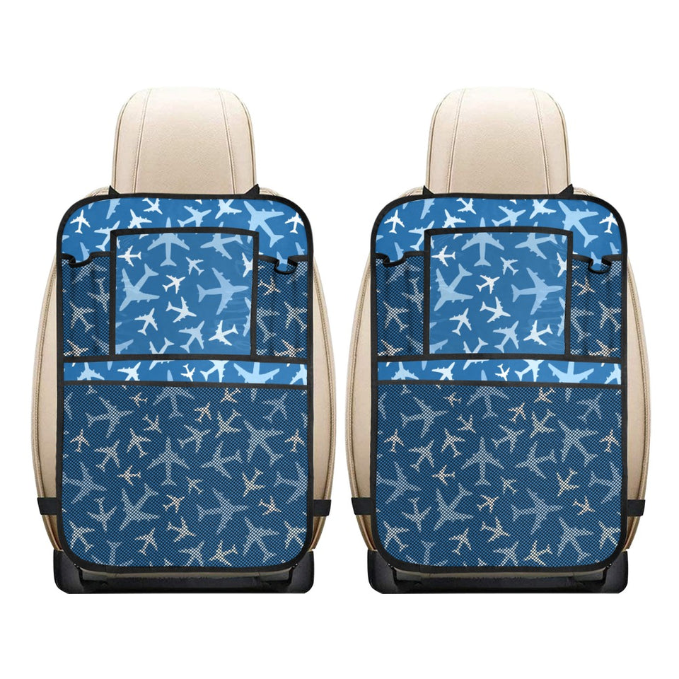 Airplane pattern in the sky Car Seat Back Organizer