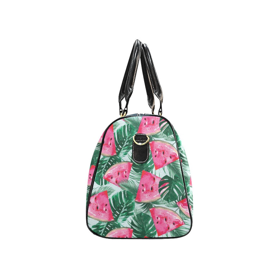 Watermelons tropical palm leaves pattern Travel Bag