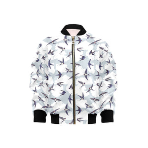 Swallow Pattern Print Design 05 Kids' Boys' Girls' Bomber Jacket