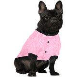 Sweet candy pink background All Over Print Pet Dog Round Neck Fuzzy Shirt