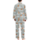 Beautiful deers Winter Christmas Men's Long Pajama Set