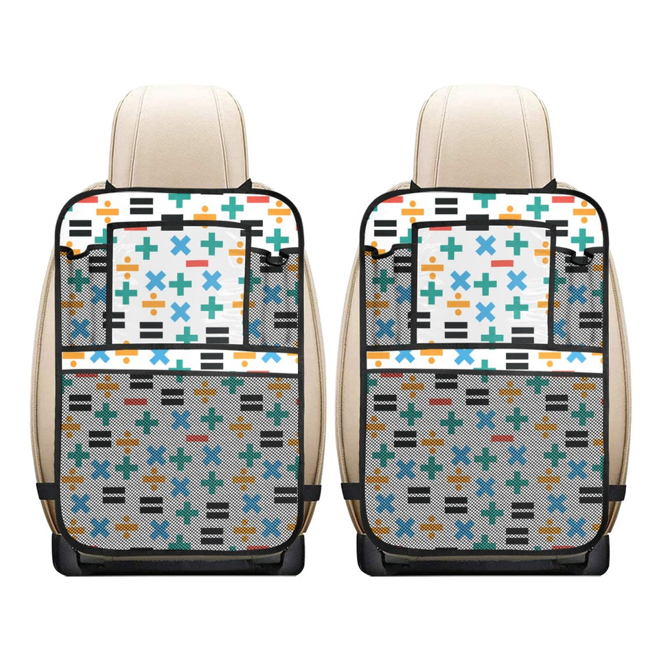 Math Pattern Print Design 05 Car Seat Back Organizer