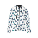 Pigeon Pattern Print Design 02 Women's Padded Hooded Jacket